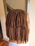 Blunt Cut Feed In Braids with twists Closure  Wig
