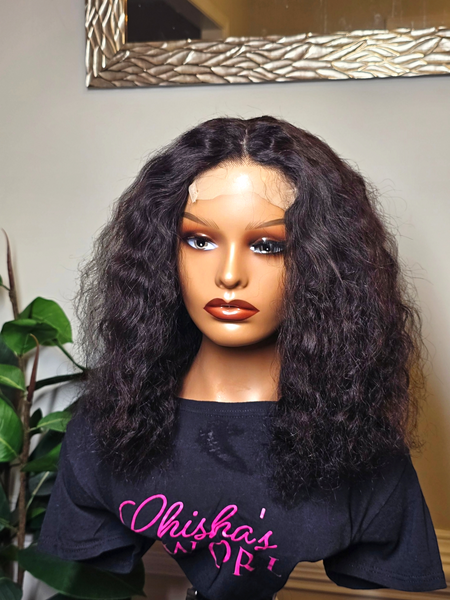 Ocean wave Wig- Transparent Lace 4*4 Closure