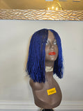 Blunt Cut Micro twists Closure  Wig