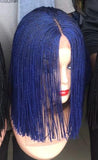 Blunt Cut Micro twists Closure  Wig
