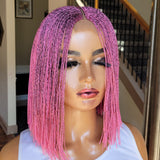 Blunt Cut Micro twists Closure  Wig